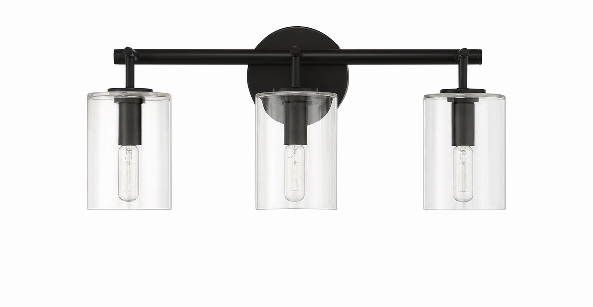 Craftmade - 55603-FB - Three Light Vanity - Hailie - Flat Black