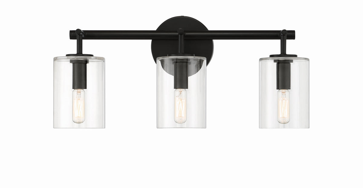 Craftmade - 55603-FB - Three Light Vanity - Hailie - Flat Black