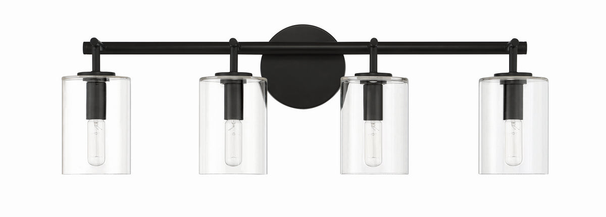 Craftmade - 55604-FB - Four Light Vanity - Hailie - Flat Black