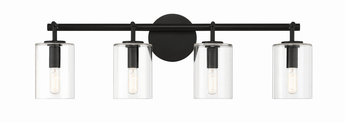 Craftmade - 55604-FB - Four Light Vanity - Hailie - Flat Black