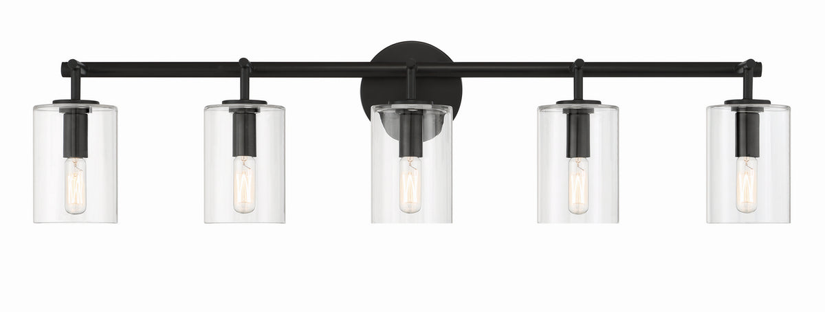 Craftmade - 55605-FB - Five Light Vanity - Hailie - Flat Black