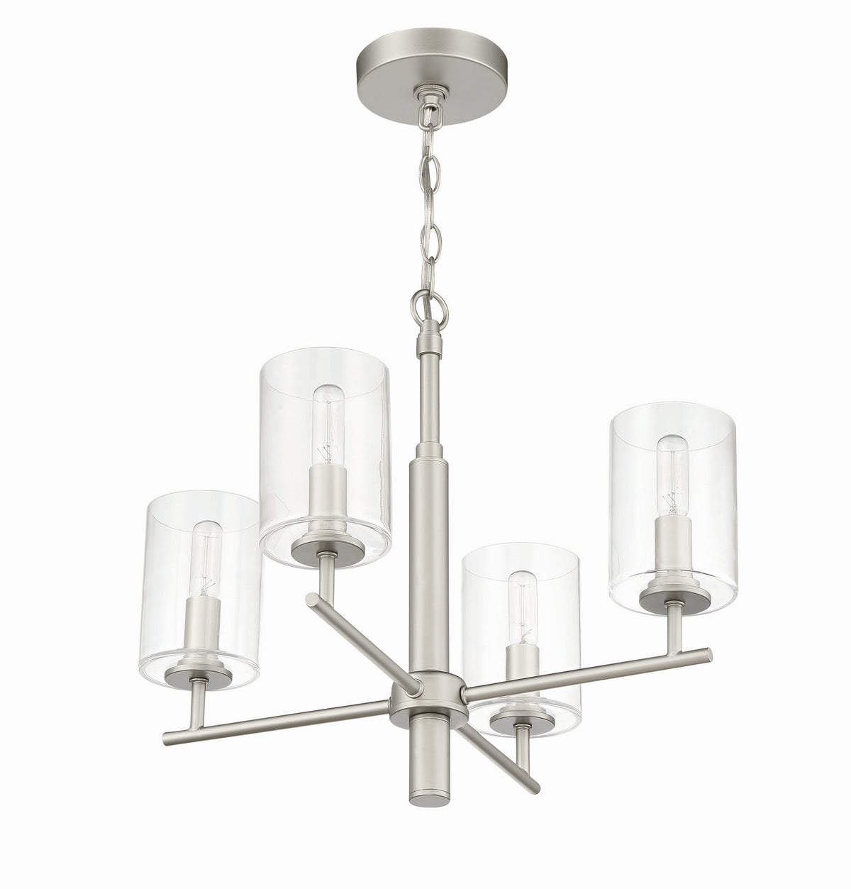 Craftmade - 55624-SN - Four Light Chandelier - Hailie - Satin Nickel