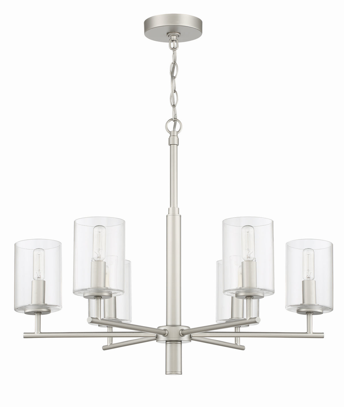 Craftmade - 55626-SN - Six Light Chandelier - Hailie - Satin Nickel