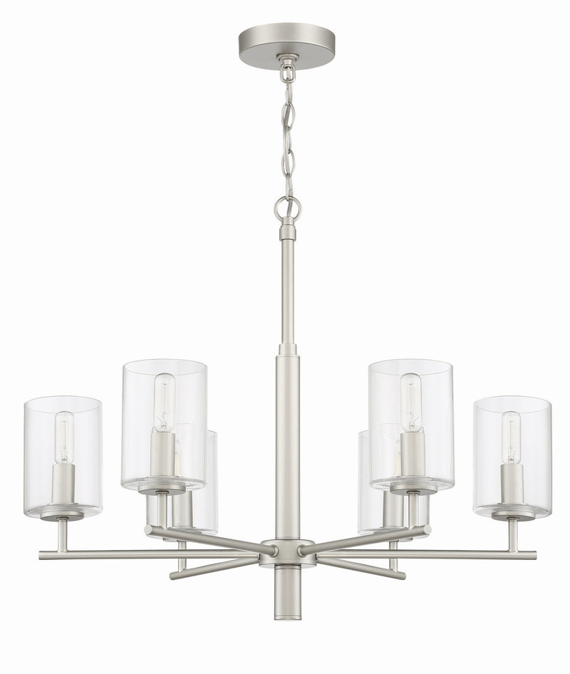Craftmade - 55626-SN - Six Light Chandelier - Hailie - Satin Nickel