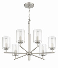 Craftmade - 55626-SN - Six Light Chandelier - Hailie - Satin Nickel