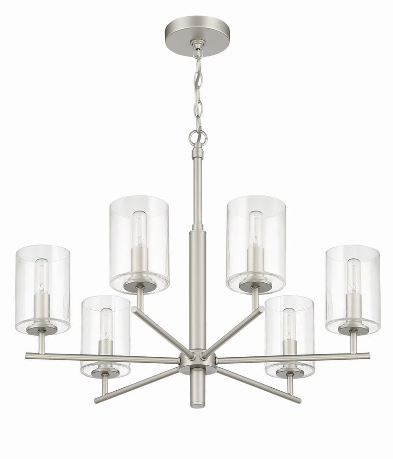 Craftmade - 55626-SN - Six Light Chandelier - Hailie - Satin Nickel