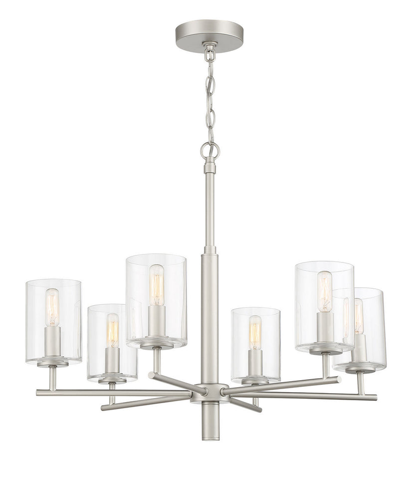 Craftmade - 55626-SN - Six Light Chandelier - Hailie - Satin Nickel