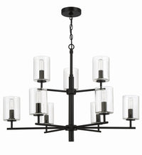 Craftmade - 55629-FB - Nine Light Chandelier - Hailie - Flat Black