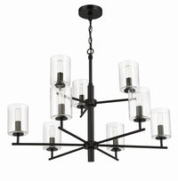 Craftmade - 55629-FB - Nine Light Chandelier - Hailie - Flat Black