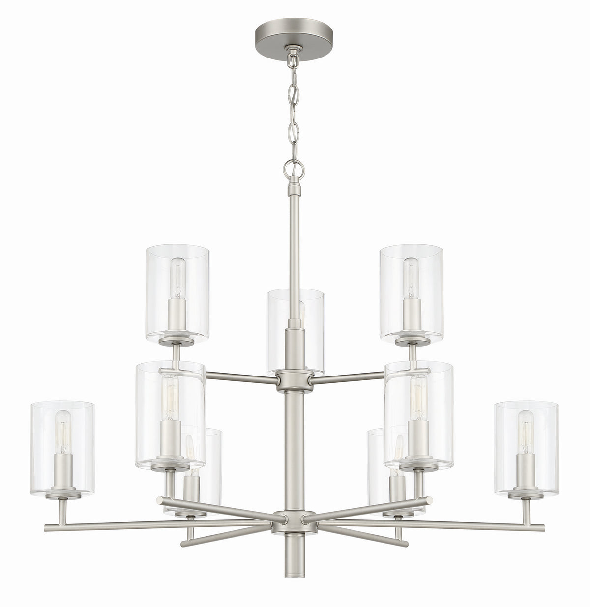 Craftmade - 55629-SN - Nine Light Chandelier - Hailie - Satin Nickel