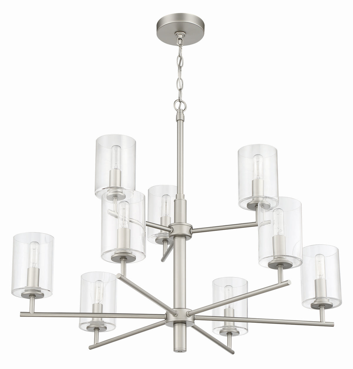 Craftmade - 55629-SN - Nine Light Chandelier - Hailie - Satin Nickel