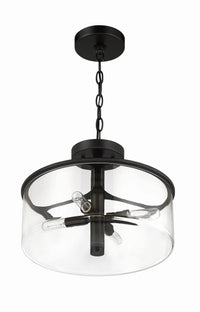 Craftmade - 55654-FB - Four Light Convertible Semi Flush - Hailie - Flat Black