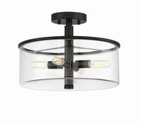 Craftmade - 55654-FB - Four Light Convertible Semi Flush - Hailie - Flat Black