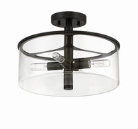 Craftmade - 55654-FB - Four Light Convertible Semi Flush - Hailie - Flat Black