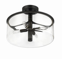 Craftmade - 55654-FB - Four Light Convertible Semi Flush - Hailie - Flat Black