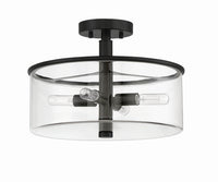 Craftmade - 55654-FB - Four Light Convertible Semi Flush - Hailie - Flat Black