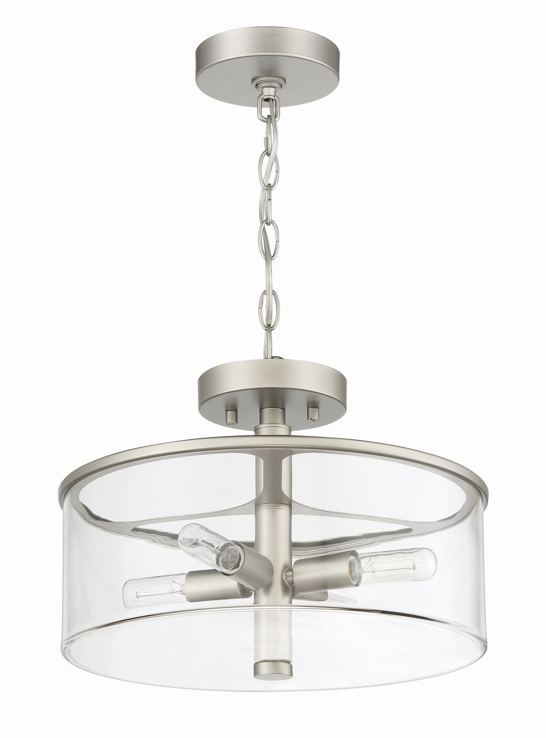 Craftmade - 55654-SN - Four Light Convertible Semi Flush - Hailie - Satin Nickel