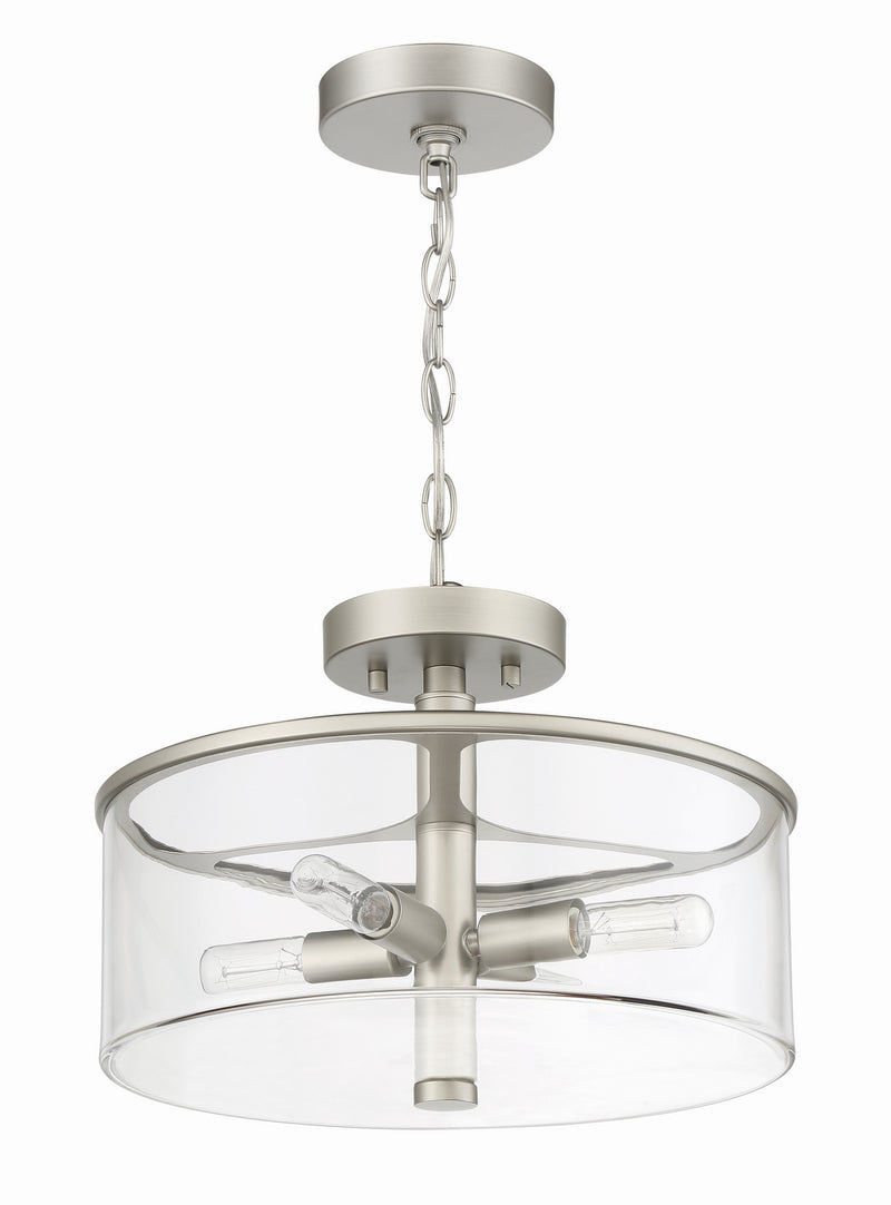 Craftmade - 55654-SN - Four Light Convertible Semi Flush - Hailie - Satin Nickel