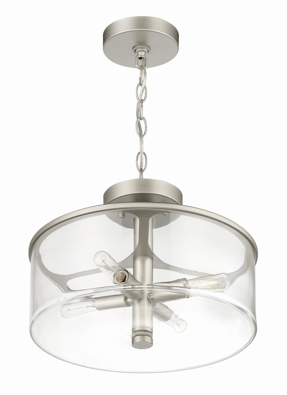 Craftmade - 55654-SN - Four Light Convertible Semi Flush - Hailie - Satin Nickel