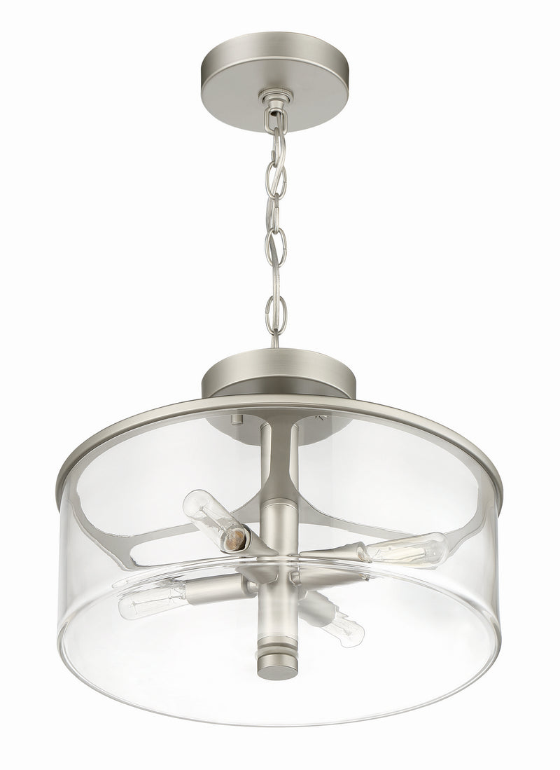 Craftmade - 55654-SN - Four Light Convertible Semi Flush - Hailie - Satin Nickel