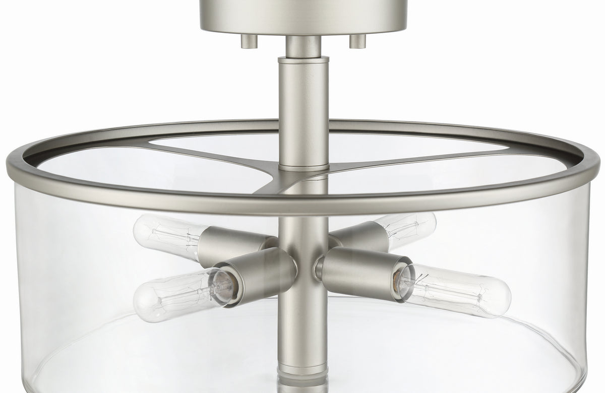Craftmade - 55654-SN - Four Light Convertible Semi Flush - Hailie - Satin Nickel