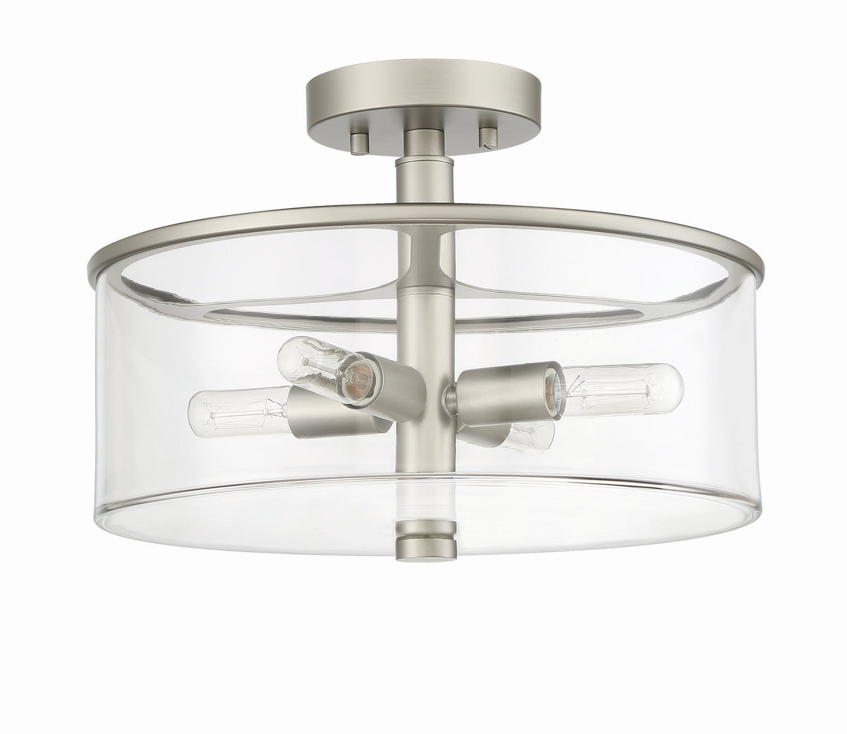 Craftmade - 55654-SN - Four Light Convertible Semi Flush - Hailie - Satin Nickel