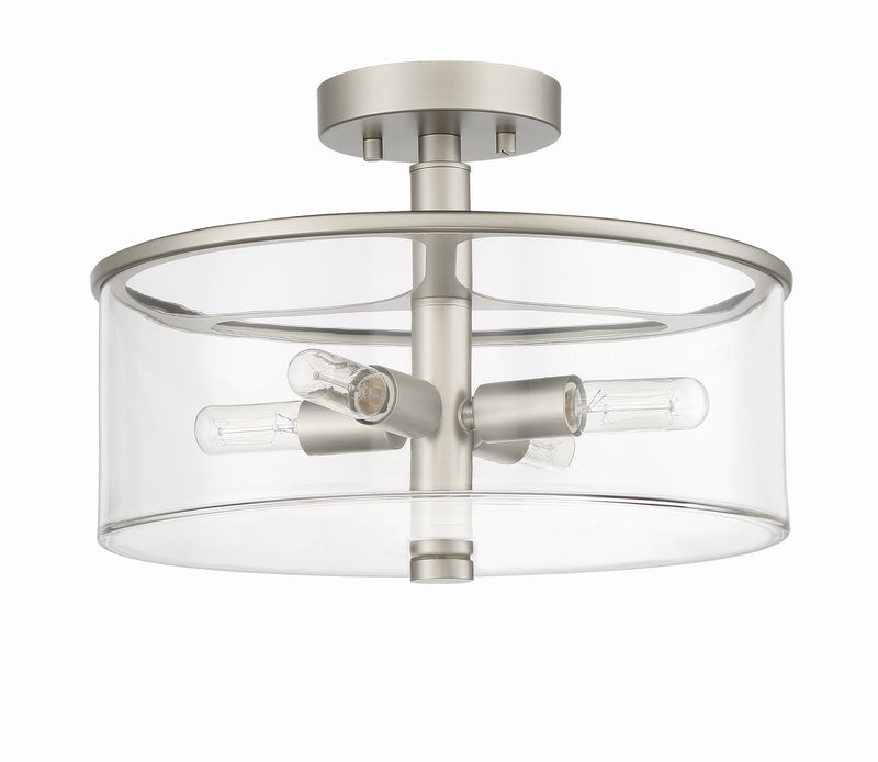Craftmade - 55654-SN - Four Light Convertible Semi Flush - Hailie - Satin Nickel
