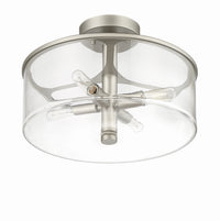 Craftmade - 55654-SN - Four Light Convertible Semi Flush - Hailie - Satin Nickel