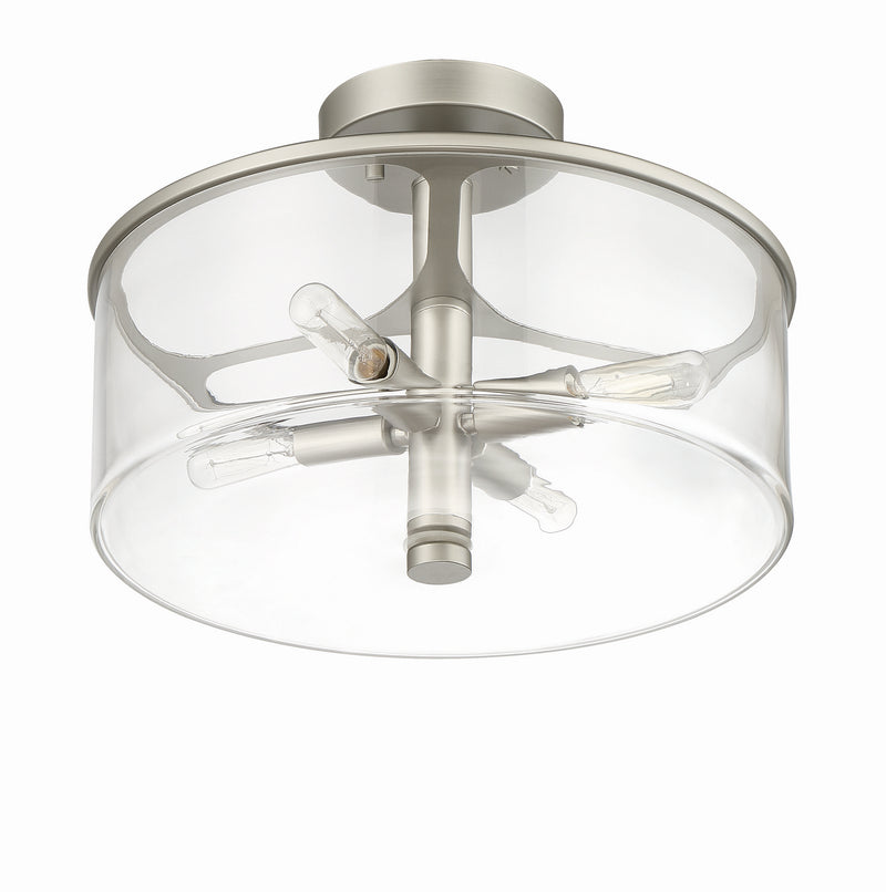 Craftmade - 55654-SN - Four Light Convertible Semi Flush - Hailie - Satin Nickel