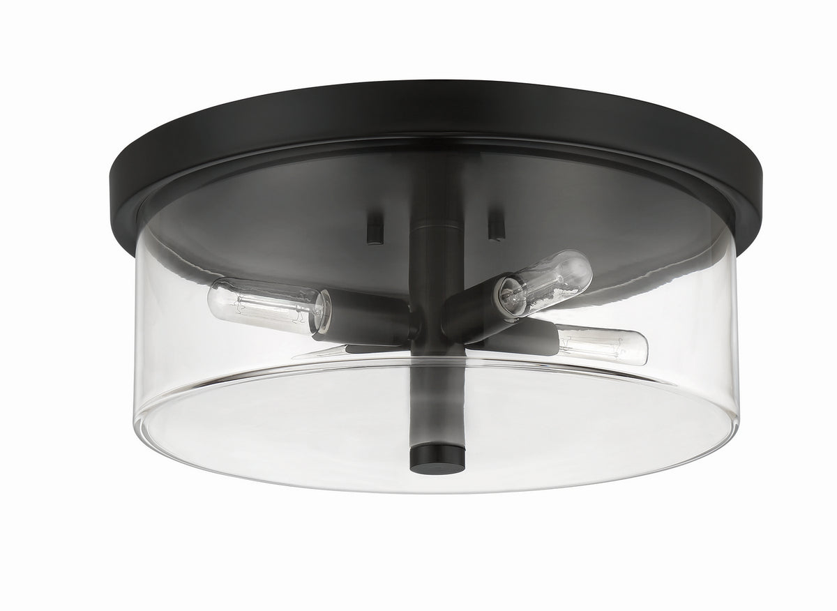 Craftmade - 55684-FB - Four Light Flushmount - Hailie - Flat Black