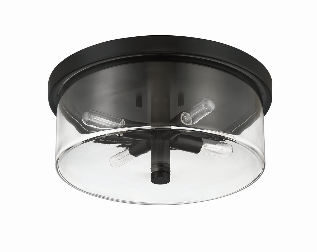 Craftmade - 55684-FB - Four Light Flushmount - Hailie - Flat Black