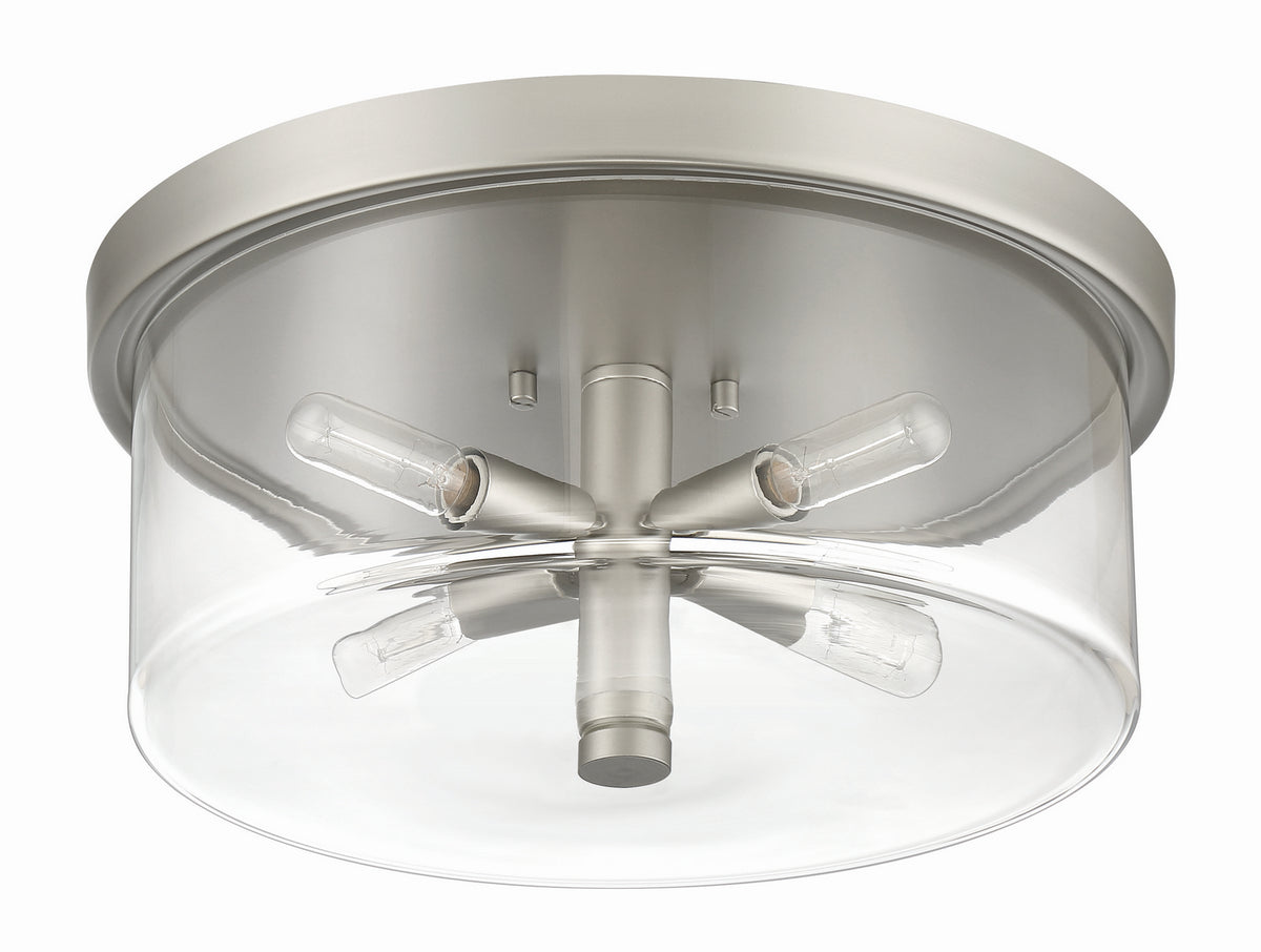 Craftmade - 55684-SN - Four Light Flushmount - Hailie - Satin Nickel