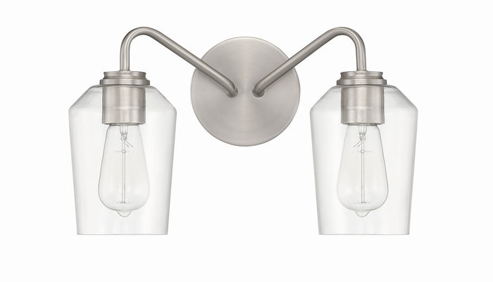 Craftmade Two Light Vanity from the Shayna collection in Brushed Polished Nickel finish