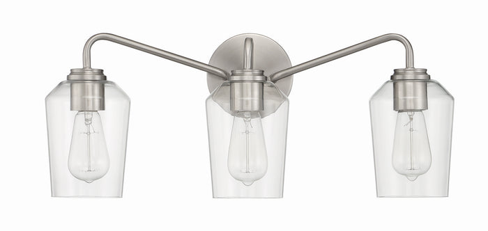 Craftmade Three Light Vanity from the Shayna collection in Brushed Polished Nickel finish