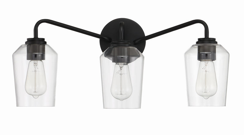 Craftmade - 56103-FB - Three Light Vanity - Shayna - Flat Black