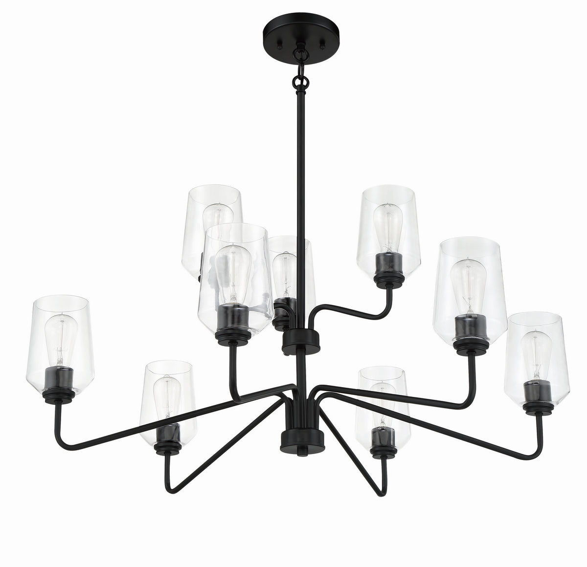 Craftmade - 56129-FB - Nine Light Chandelier - Shayna - Flat Black