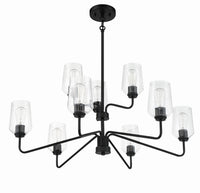 Craftmade - 56129-FB - Nine Light Chandelier - Shayna - Flat Black