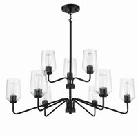 Craftmade - 56129-FB - Nine Light Chandelier - Shayna - Flat Black