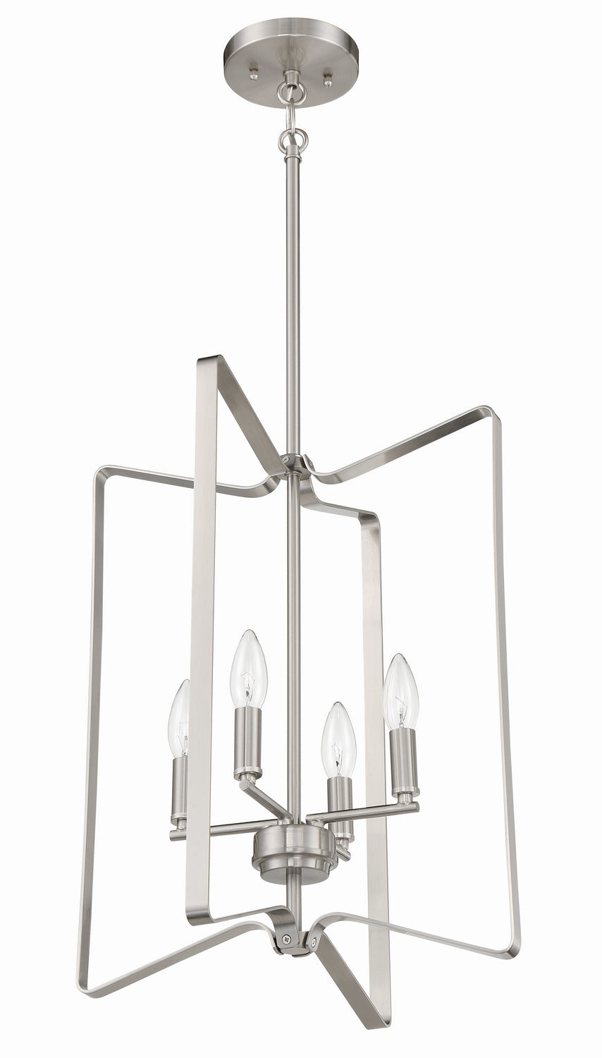 Craftmade - 56134-BNK - Four Light Foyer Pendant - Shayna - Brushed Polished Nickel
