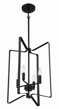 Craftmade - 56134-FB - Four Light Foyer Pendant - Shayna - Flat Black