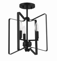 Craftmade - 56153-FB - Three Light Convertible Semi Flush - Shayna - Flat Black