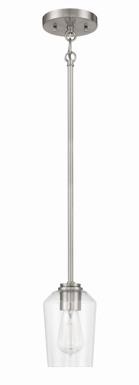 Craftmade - 56191-BNK - One Light Mini Pendant - Shayna - Brushed Polished Nickel