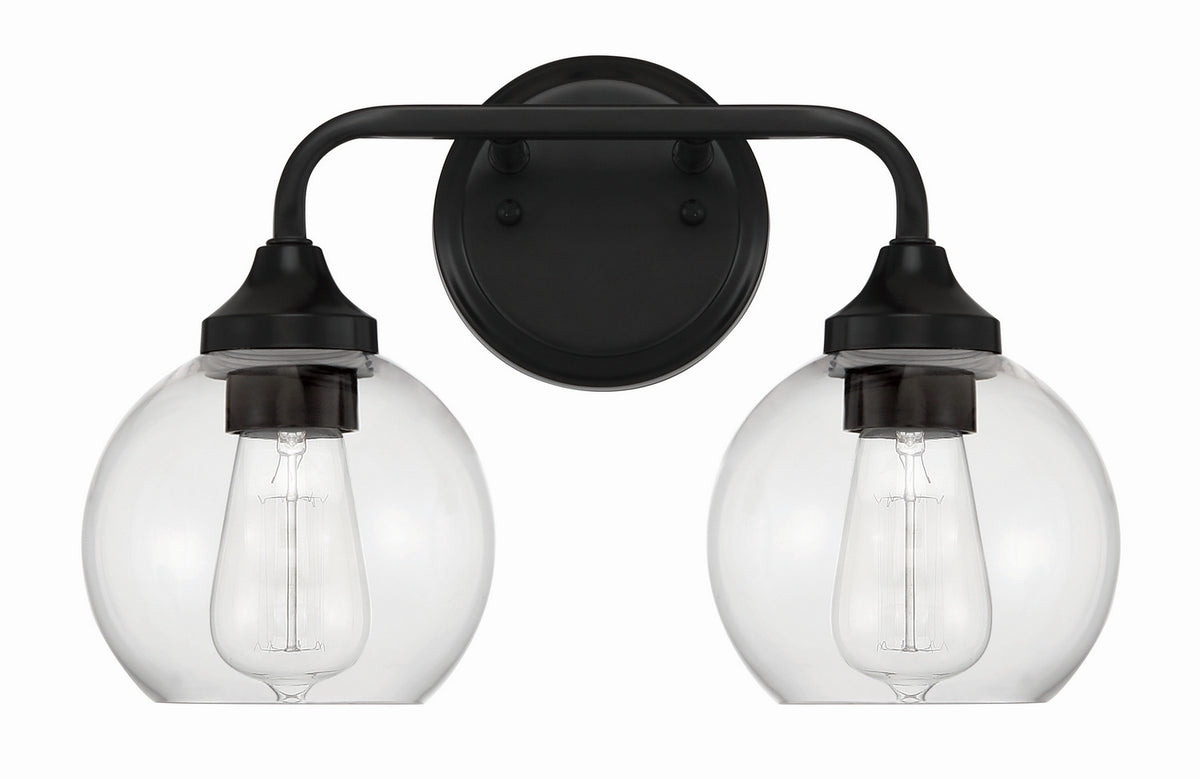 Craftmade - 56202-FB - Two Light Vanity - Glenda - Flat Black