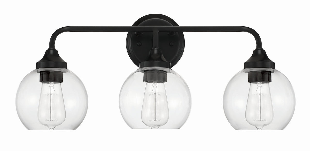 Craftmade - 56203-FB - Three Light Vanity - Glenda - Flat Black