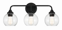Craftmade - 56203-FB - Three Light Vanity - Glenda - Flat Black