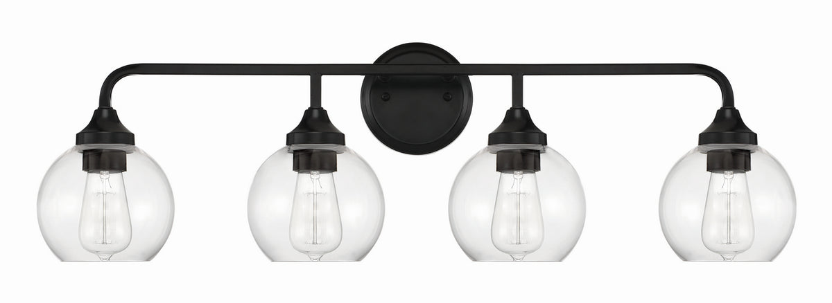 Craftmade - 56204-FB - Four Light Vanity - Glenda - Flat Black