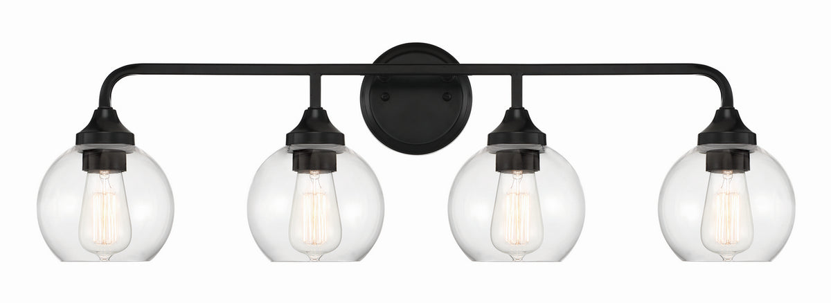 Craftmade - 56204-FB - Four Light Vanity - Glenda - Flat Black