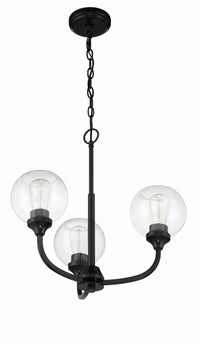 Craftmade - 56223-FB - Three Light Chandelier - Glenda - Flat Black