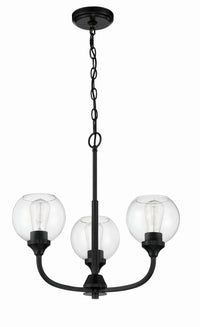 Craftmade - 56223-FB - Three Light Chandelier - Glenda - Flat Black