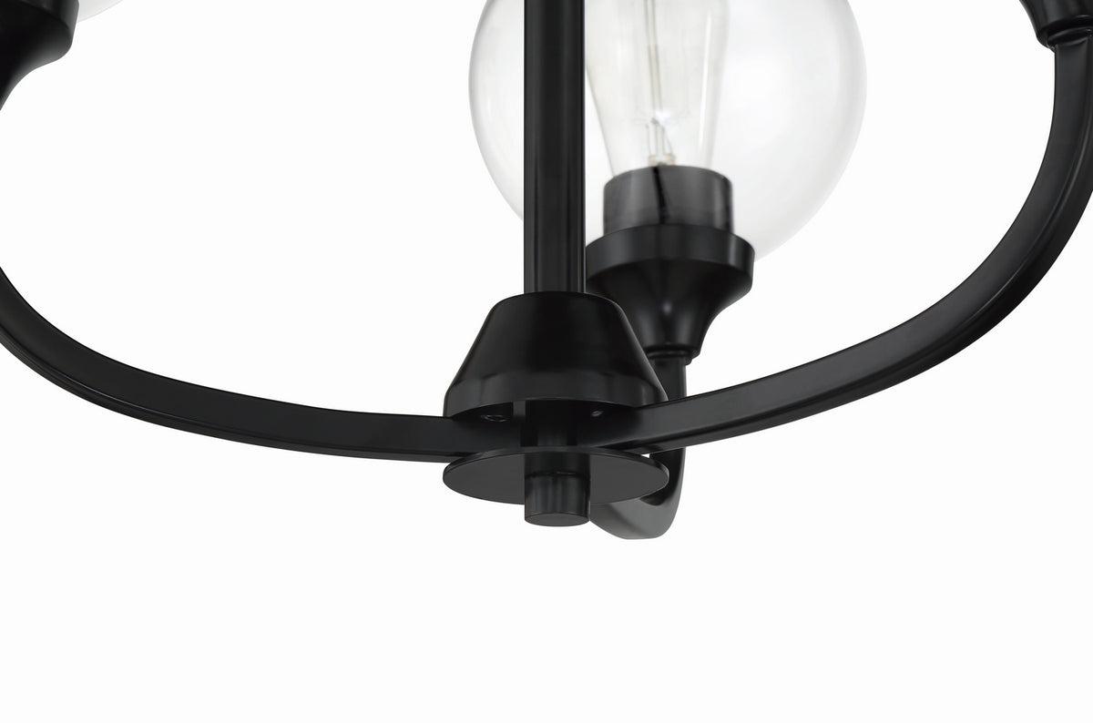 Craftmade - 56223-FB - Three Light Chandelier - Glenda - Flat Black